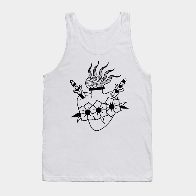 Sacred heart Tank Top by brianaleflore